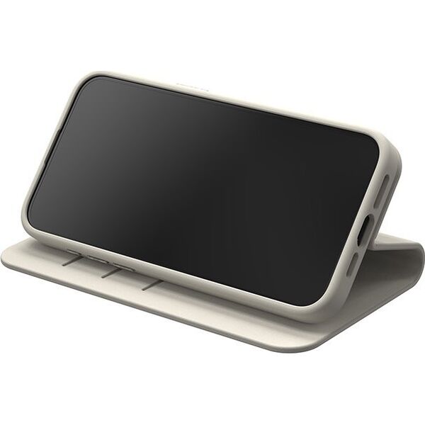 Moshi Moshi Overture MagSafe - Skórzane etui 3w1 z klapką iPhone 15 Pro Max (Eggnog White)