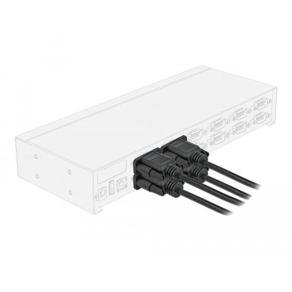 Καλώδιο DELOCK Σειριακό RS-232 Sub-D9 Θηλυκό σε Θηλυκό Nullmodem με λεπτή θήκη βύσματος 1μ