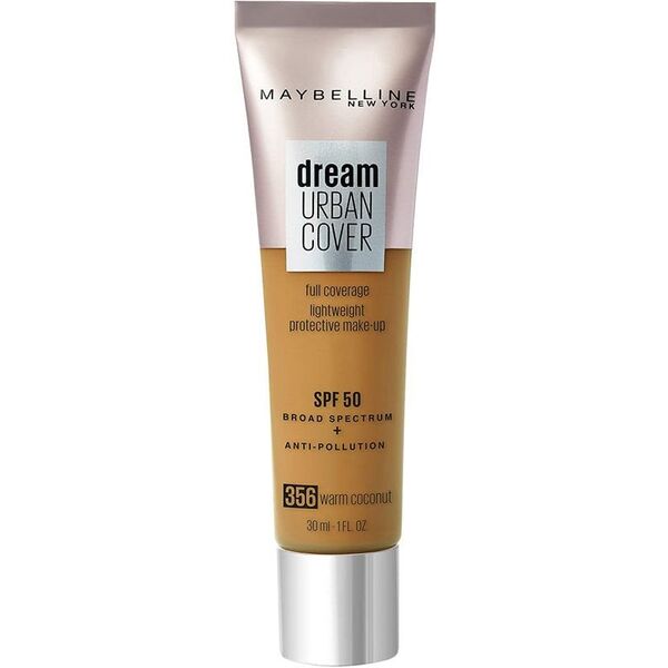 Maybelline, Dream Urban Cover, Full Cover, Κρέμα Ίδρυμα, 356, Ζεστή Καρύδα, SPF 50, 30 ml Για Γυναίκες