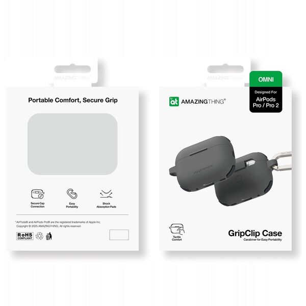 Θήκη σιλικόνης AMAZINGTHING Omni Case για AirPods Pro 2 - μαύρη