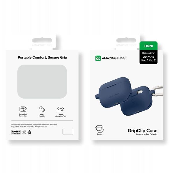 Θήκη σιλικόνης AMAZINGTHING Omni Case για AirPods Pro 2 - σκούρο μπλε
