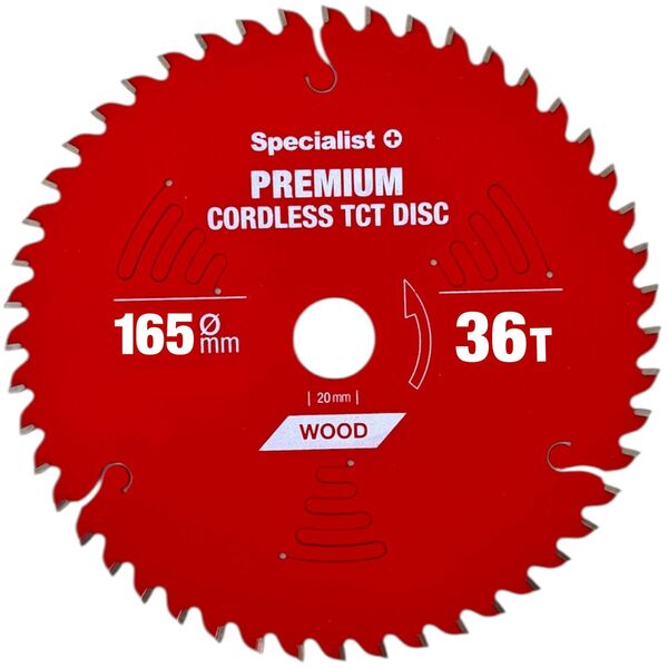 Δίσκος κοπής 165x36Tx20mm, Ασύρματο PREMIUM, SPECIALIST+