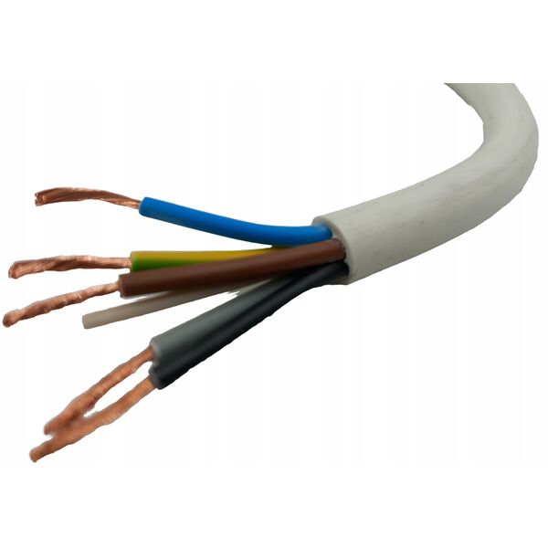 Καλώδιο OWY 5x0,75mm2 300/500V λευκός κύλινδρος 100m
