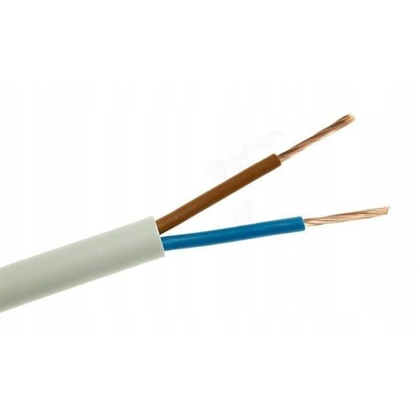 Καλώδιο κατοικίας OMY 2x1mm2 300/300V λευκός κύλινδρος 100m