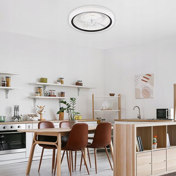 Lamkur Gemma 49908 ανεμιστήρας οροφής φωτιστικό 1x37W LED 3000K 4000 lm λευκό