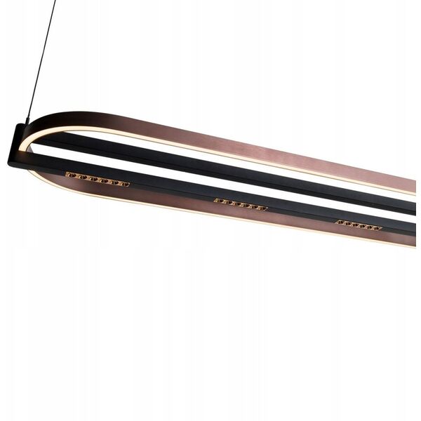 Φωτιστικό κρεμαστό Maxlight Singapur P0553 1x80W LED 3000K 4400 lm μαύρο/καφέ
