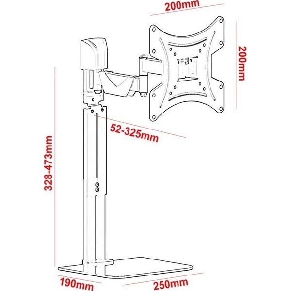 Red Eagle Stojak biurkowy Ax Flexi Duo Combo 13'' - 42''