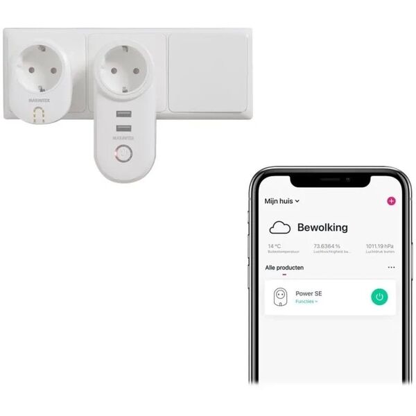 Marmitek Marmitek POWER SE Έξυπνο βύσμα τροφοδοσίας Wi-Fi 15A 8274780 8718164535161