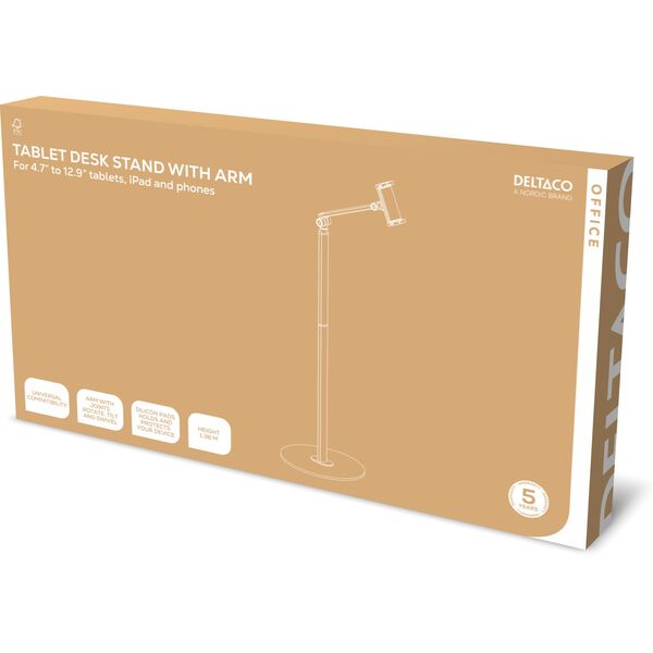 Καθολική βάση δαπέδου Deltaco DELTACO OFFICE, για tablet, 4,7" - 12,9" / ARM-0561