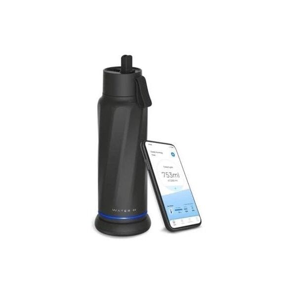 Έξυπνο μπουκάλι νερού VITA FlipLid, 532 ml, μαύρο