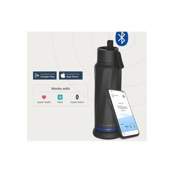 Έξυπνο μπουκάλι νερού VITA FlipLid, 532 ml, μαύρο
