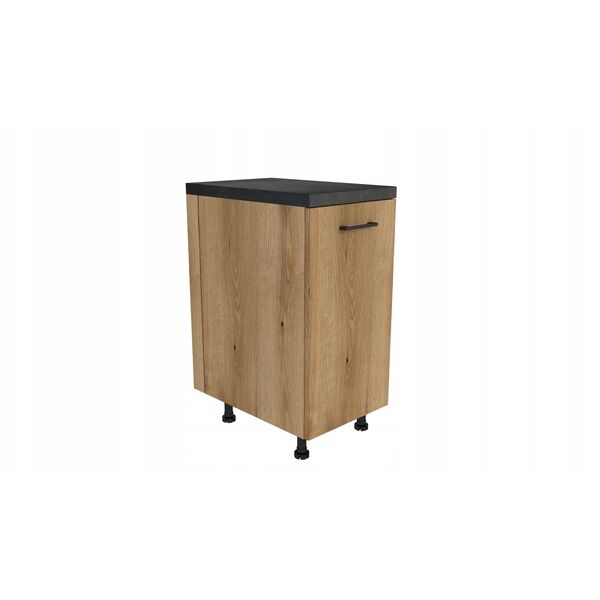 MEBLE KUCHENNE ZESTAW VARIO 240X180CM Z4 CZARNY/EVOKE BLAT DISTRICT BEZ AGD