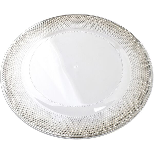 BLANCHE CLEAR Διακοσμητικό πιάτο με χρυσό 33x1,5cm