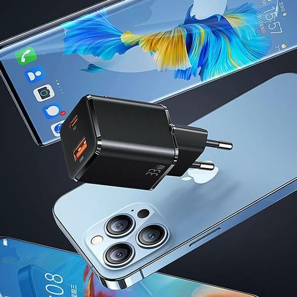 Ładowarka Usams T43 1x USB-A 1x USB-C 3 A (6958444972107)