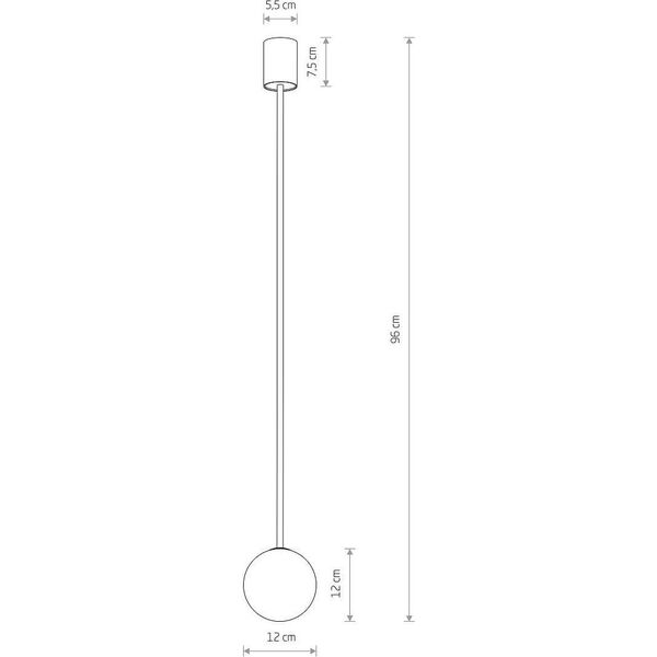 Lampa wisząca Nowodvorski Stylowa lampa wisząca Kier 10307 kula biała czarna