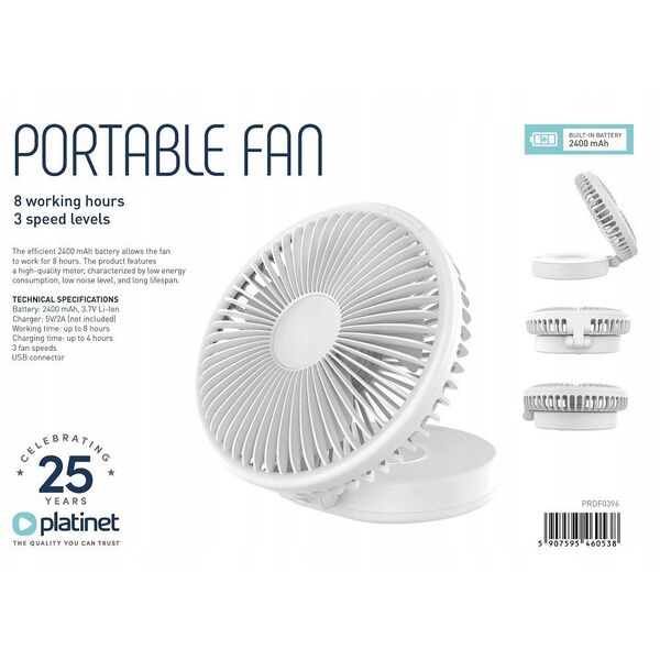 PLATINET ΜΠΑΤΑΡΙΑΣ ΕΠΙΤΡΑΠΕΖΙΟΣ ΑΝΕΜΙΣΤΗΡΑΣ 2X1200 MAH 3 ΕΠΙΠΕΔΑ [46053]