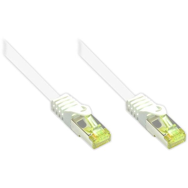 Καλώδιο Patch RJ45 Good Connections με καλώδιο Cat.7 Roh και προστασία κλειδώματος (RNS), S/FTP, PiMF, χωρίς αλογόνα, 600MHz, OFC, λευκό, 0,15m, Good Connections (8070R-002W)