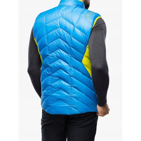Kamizelka puchowa La Sportiva Aiguille Down Vest - electric blue/lime punch rozmiar: s