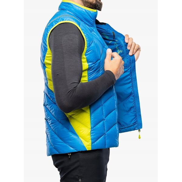 Kamizelka puchowa La Sportiva Aiguille Down Vest - electric blue/lime punch rozmiar: s