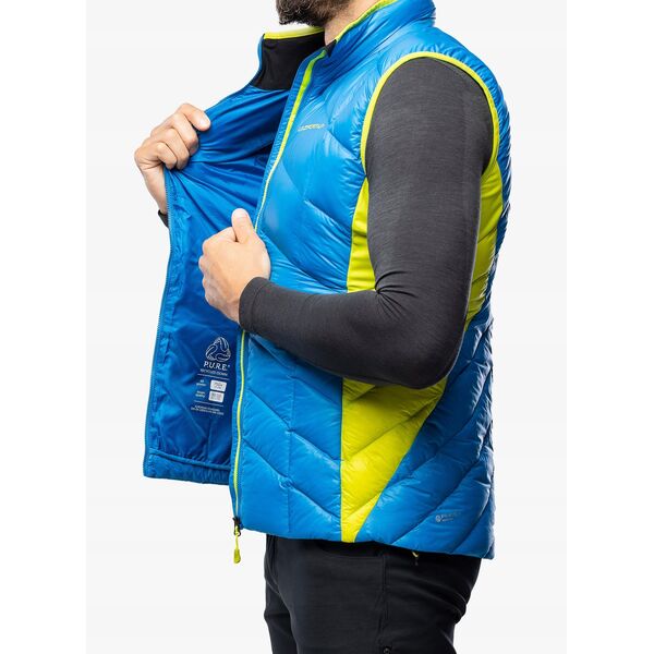 Kamizelka puchowa La Sportiva Aiguille Down Vest - electric blue/lime punch rozmiar: s