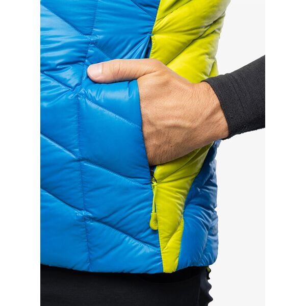 Kamizelka puchowa La Sportiva Aiguille Down Vest - electric blue/lime punch rozmiar: s