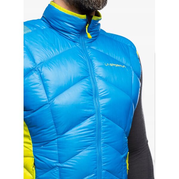 Kamizelka puchowa La Sportiva Aiguille Down Vest - electric blue/lime punch rozmiar: s