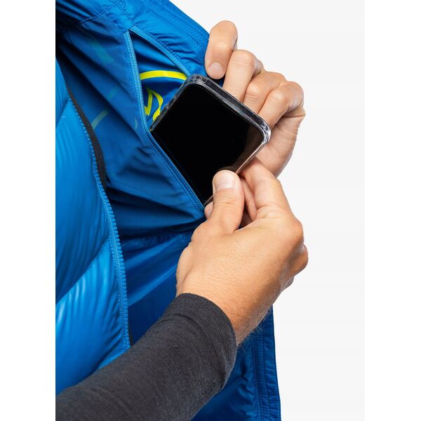 Kamizelka puchowa La Sportiva Aiguille Down Vest - electric blue/lime punch rozmiar: s