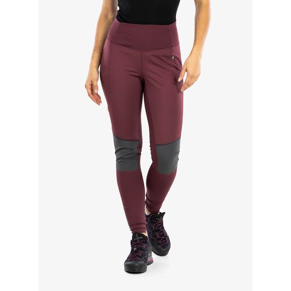 Spodnie damskie Fjallraven Abisko Varm Trekking Tights - port-iron grey rozmiar: xs