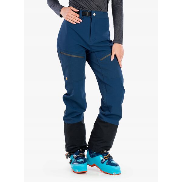 Spodnie skiturowe damskie Fjallraven Bergtagen Touring Trousers - blue rozmiar: l