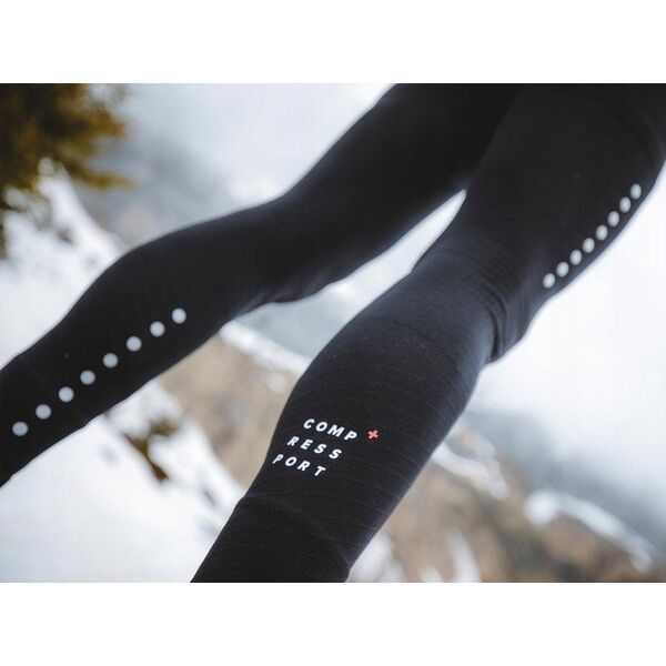 Spodnie Compressport Winter Trail Under Control Full Tights - black rozmiar: l