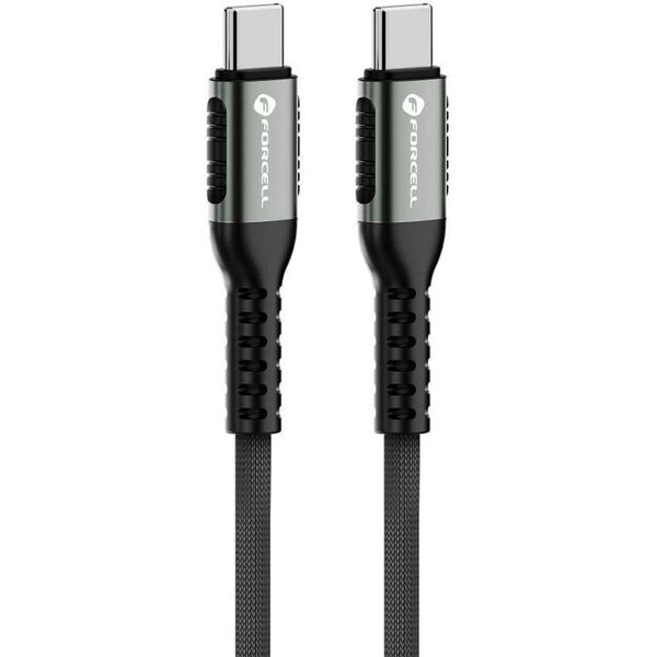 Καλώδιο USB C σε USB C FORCELL F-Energy QC4.0 PD 5A 100W Cafule 0,25 m C260 μαύρο