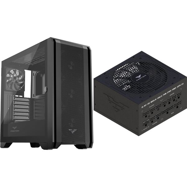 Obudowa PREYON Obudowa PREYON Nest Windy Black + Zasilacz PREYON EAGLE POWER GOLD 850W