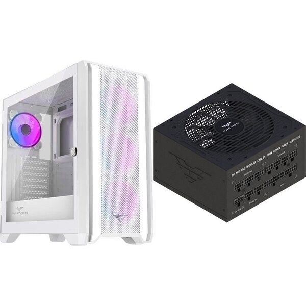 Obudowa PREYON Obudowa PREYON Obudowa Nest Windy+ White + Zasilacz PREYON EAGLE POWER GOLD 850W