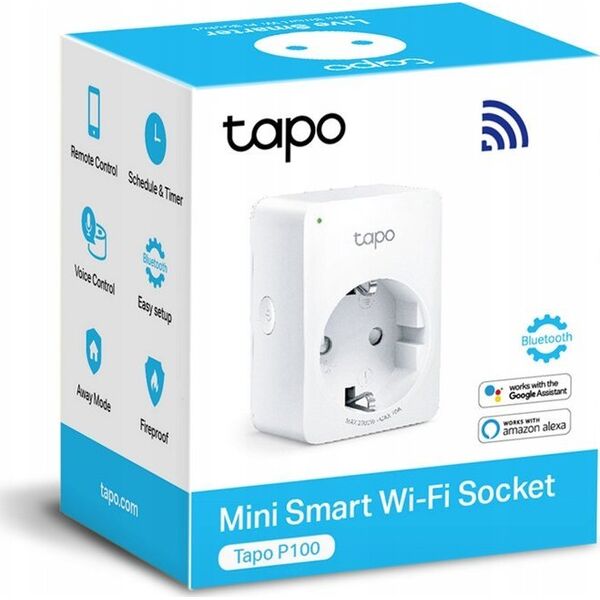 TP-Link TP-Link Tapo P100M(EU) chytrá WiFi mini zásuvka (2300W,10A,2,4 GHz,BT)