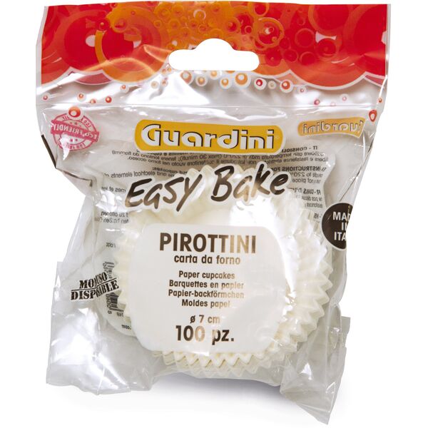 Φόρμες ψησίματος χαρτιού 100 τεμ. λευκές Easy Bake O7x3cm 8006043008586
