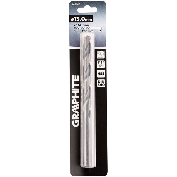Wiertło do metalu HSS, DIN 340, przedłużane, 13 mm