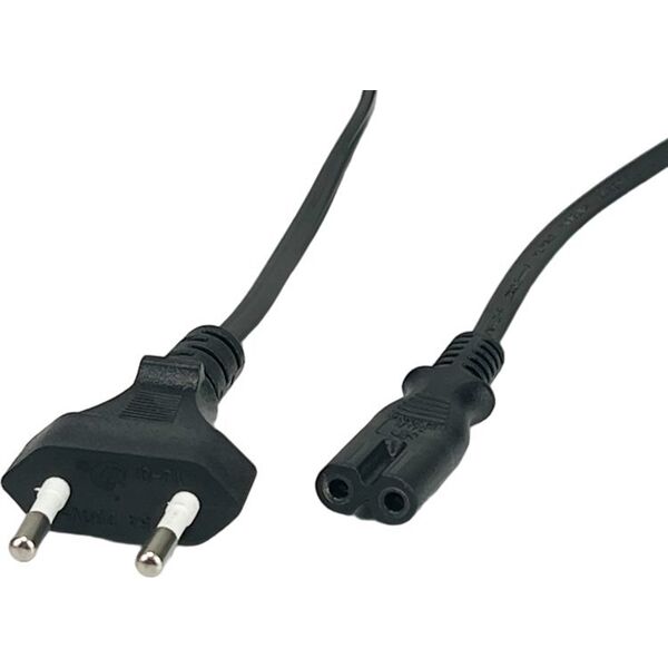 POSAC-C7EU12BK: POS AC cable C7-QT8[2,5A]-CEE7/16-YJ01[2,5A] H03VVH2-F2G0,5 L=1200 black
