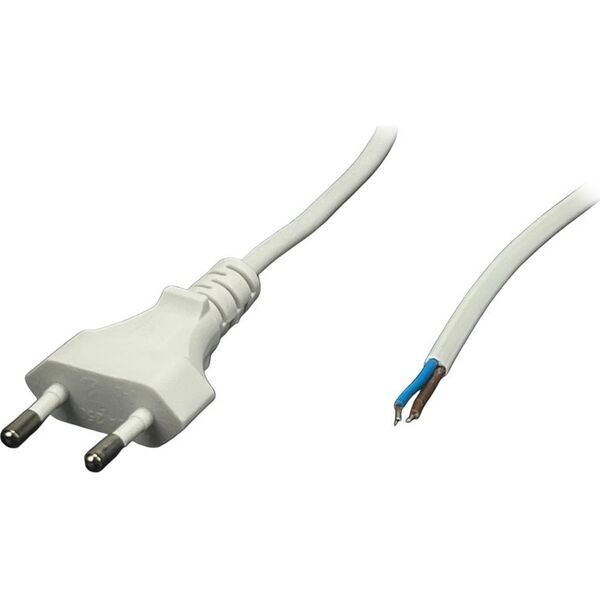 POSAC-CEE7/16WH16: POS AC cable CEE7/16-YJ01[2,5A]-tinned ends H03VVH2-F2G0,75 L=1600 white