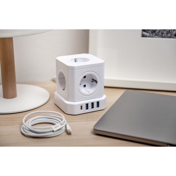 NEWELL NL4387 Kostka zasilająca GaN Power Cube 9w1 biała
