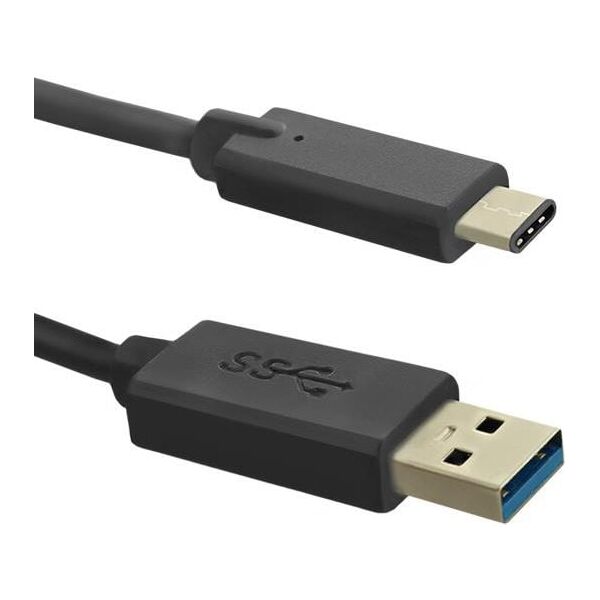 Kabel USB Qoltec USB-A - USB-C 1 m Czarny (50500)