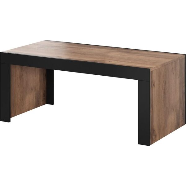Cama Meble Ława/Stolik MILA 120x60x50 dąb wotan + czarny