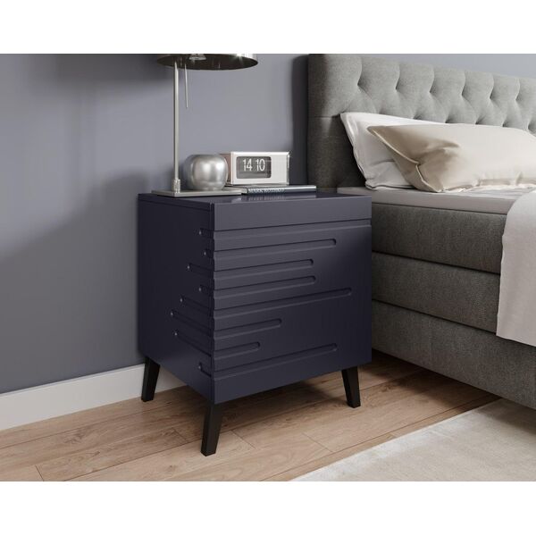 Cama Meble Szafka nocna NOVA 44x40x52 granat mat