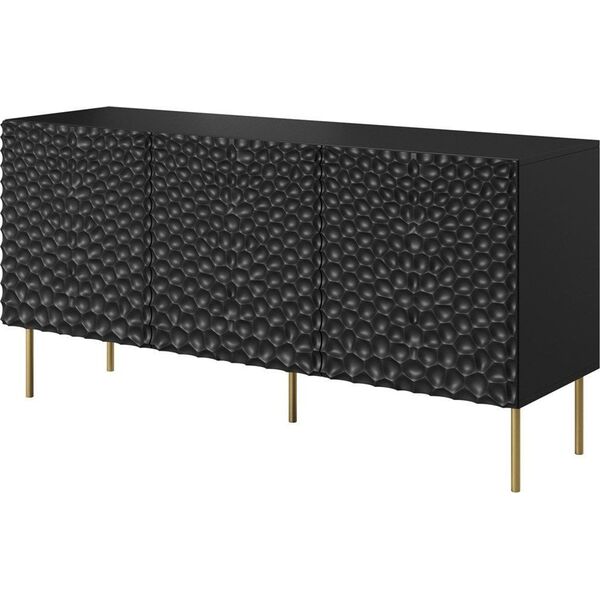 Cama Meble Komoda HOLE 152x42,5xH74,5 czarny mat