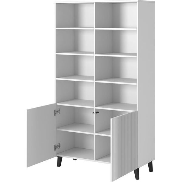 Cama Meble Regał PAFOS 100x40xH176,5 biały mat