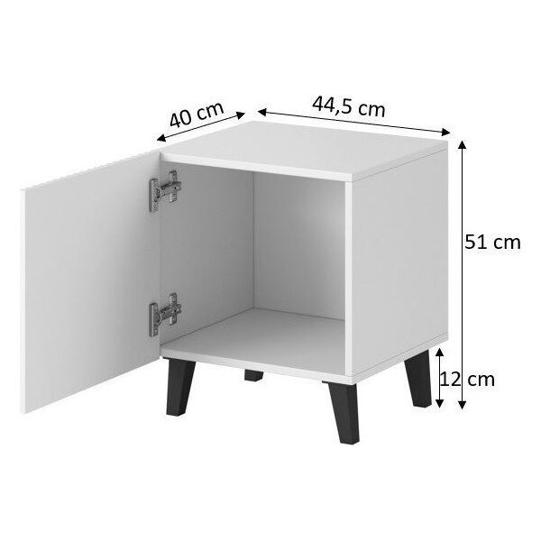 Cama Meble Szafka nocna PAFOS 2szt. 45x40xH.51 czarny mat