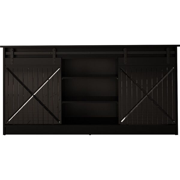 Cama Meble Komoda 160x80x35 GRANERO czarny/czarny poł