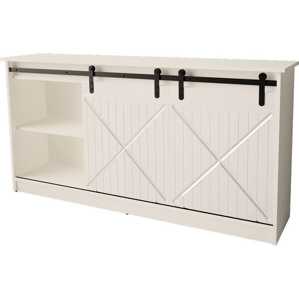 Cama Meble Komoda 160x80x35 GRANERO biały/biały połysk