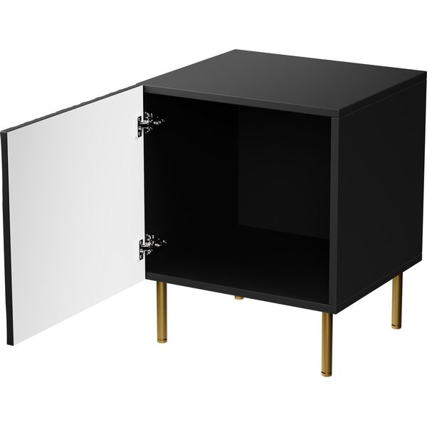 Cama Meble Szafka nocna 2szt. JUNGLE 53,5x40,5x44 czarny mat + złote nóżki
