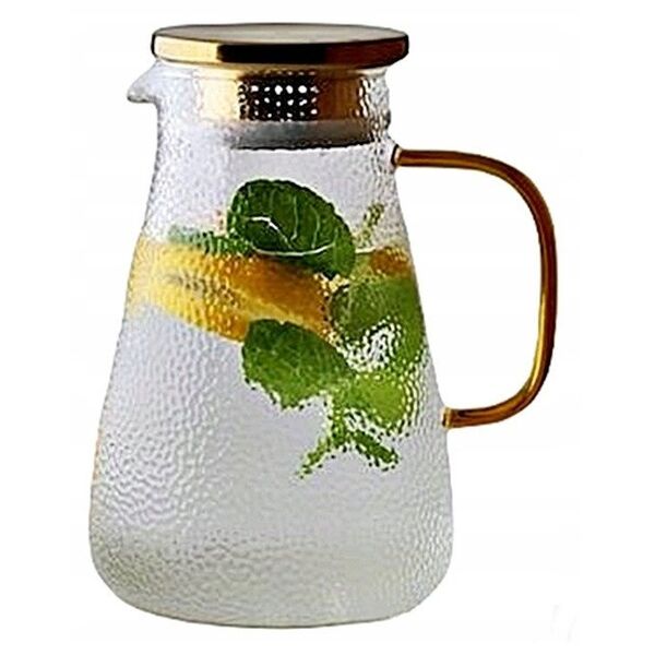 DZBANEK SZKLANY DO WODY SOKU LEMONIADY HERBATY KAWY HOT 1.3L