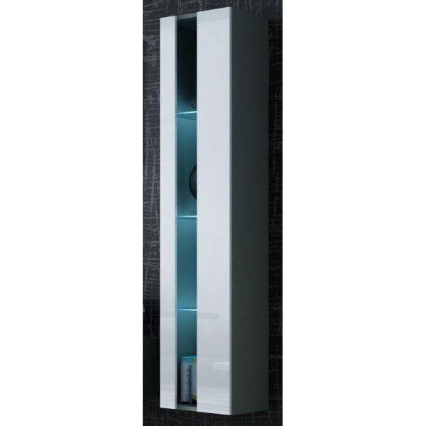 Cama Meble Regał VIGO NEW 180/40/30 szary/biały połysk